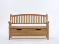 Banc de jardin - Bois - 150x60x95 cm - Bois naturel - Style classique