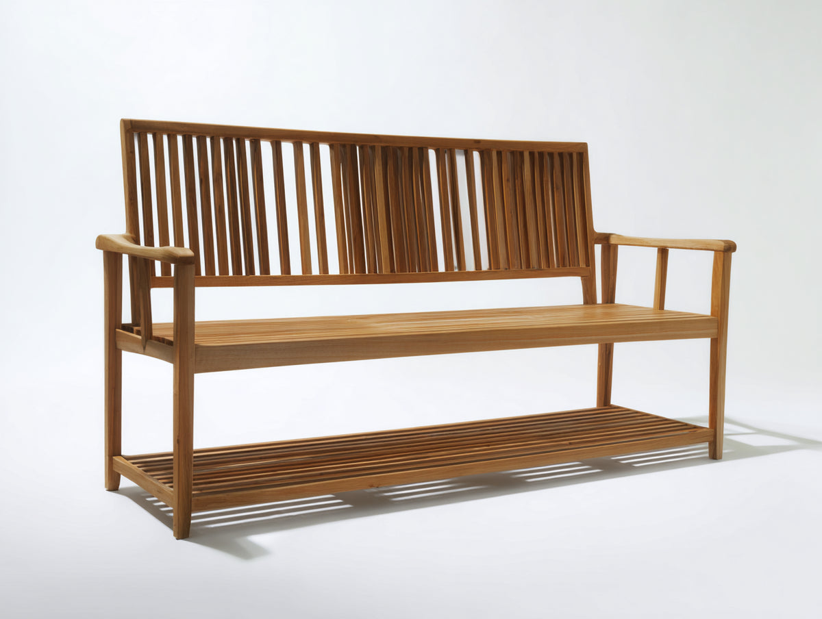 Banc de jardin - Bois - 190x60x92 cm - Bois naturel - Style rustique
