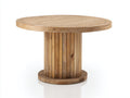 Table de jardin - Bois de teck - 110 x 110 x 75 cm - Naturel - Style rustique