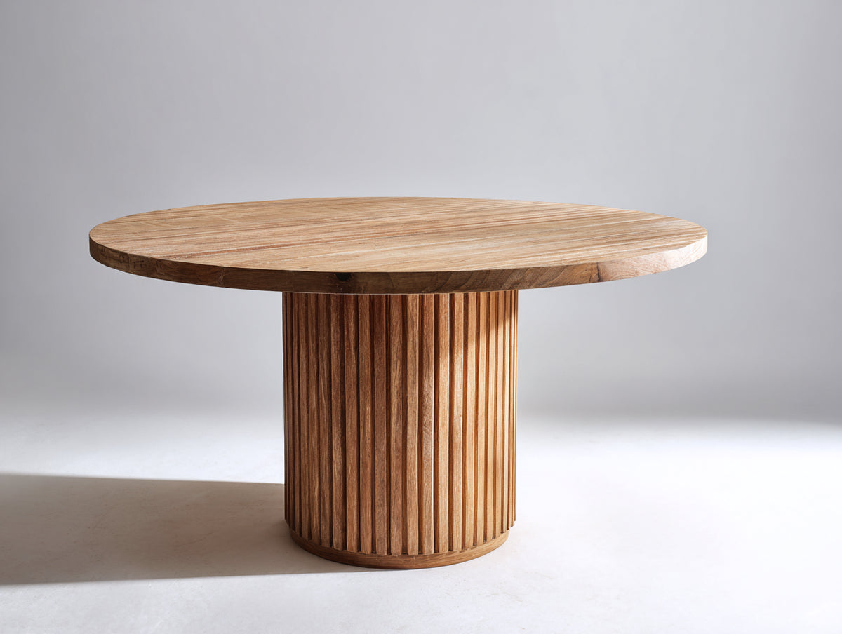 Table de jardin - Bois de teck - 115 x 115 x 75 cm - Naturel - Style minimaliste