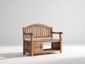 Banc de jardin - Bois - 125x58x94 cm - Bois naturel - Style rustique