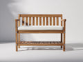 Banc de jardin - Bois-Textile - 125x55x90 cm - Bois naturel-Blanc - Style classique