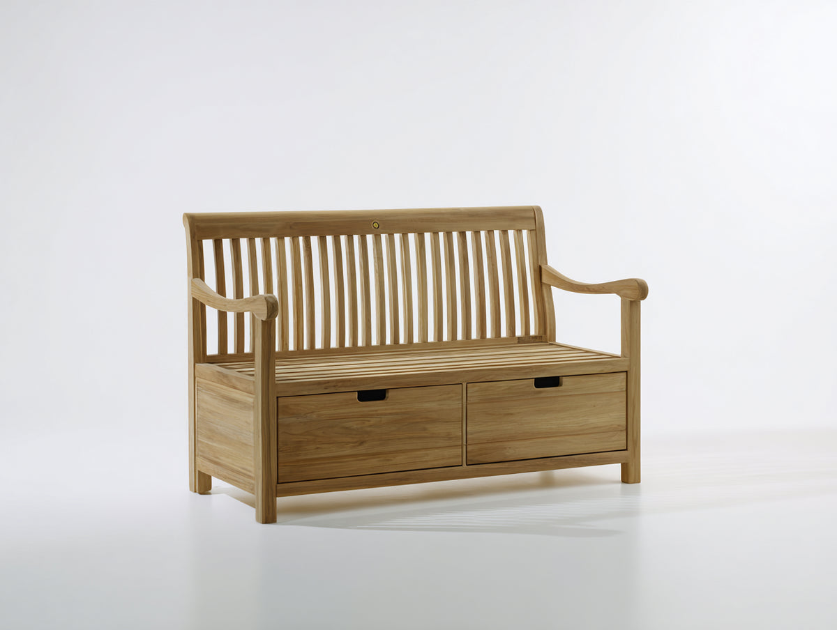 Banc de jardin - Bois - 125x58x88 cm - Bois naturel - Style rustique