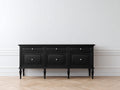 Meuble d'entrée - Bois - 165x45x86 cm - Noir - Style classique