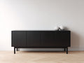 Meuble d'entrée - Bois - 165x42x76 cm - Noir - Style minimaliste